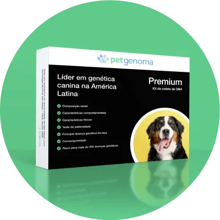 Caixa do kit pet premium da Petgenoma